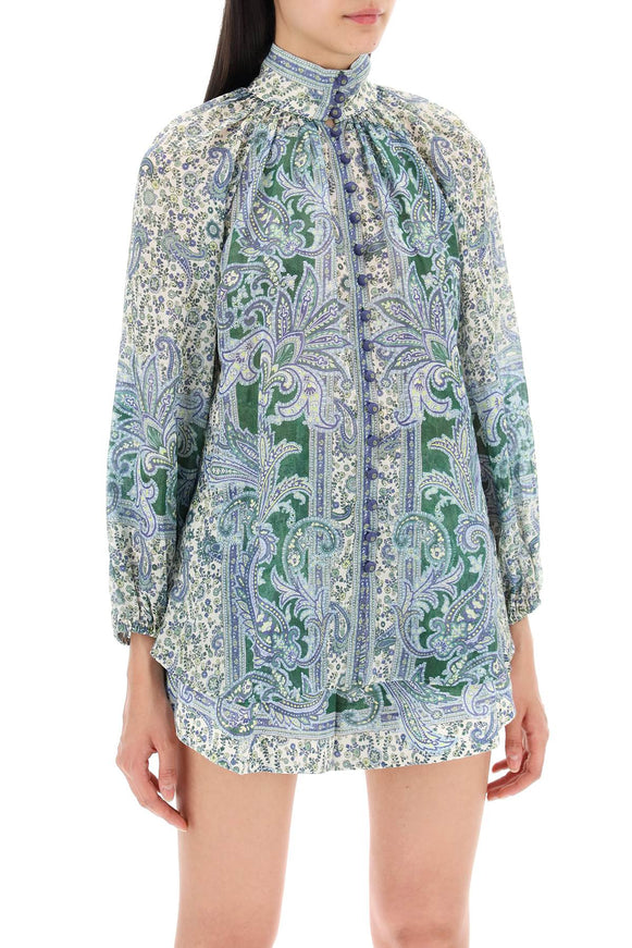 Zimmermann Ramie Paisley Ottie Blouse