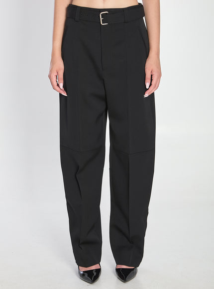 Bottega Veneta Trousers In Wool Black