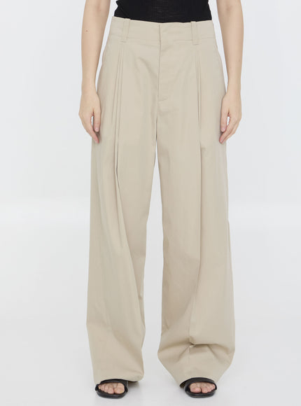 Bottega Veneta Pleated Pants Beige