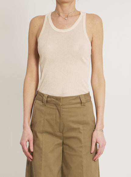 Lemaire Ribbed Tank Top Pink