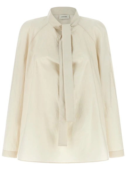 Lemaire Ascot Collar Blouse White