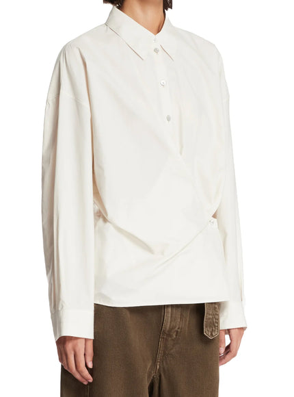 Lemaire Oat Milk Asymmetric Shirt