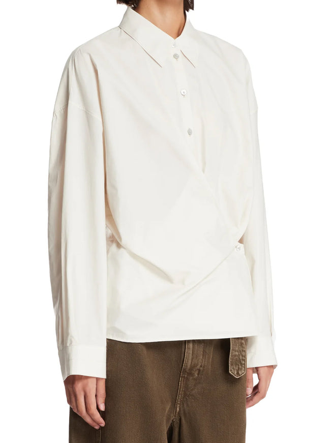 Lemaire Oat Milk Asymmetric Shirt