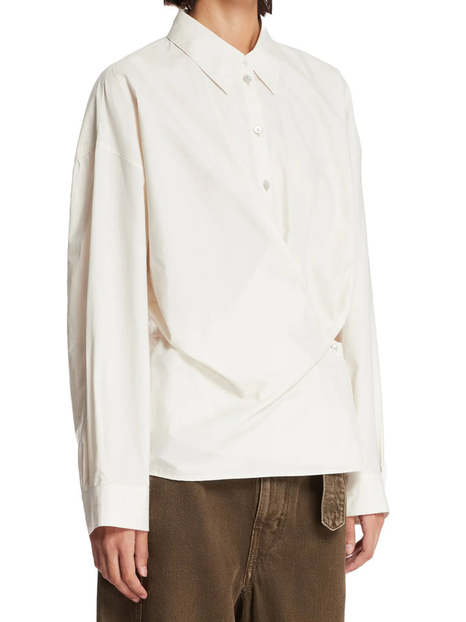 Lemaire Oat Milk Asymmetric Shirt