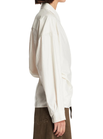 Lemaire Oat Milk Asymmetric Shirt
