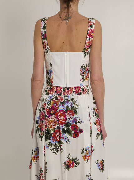 Dolce & Gabbana Bustier Top With Floral Print