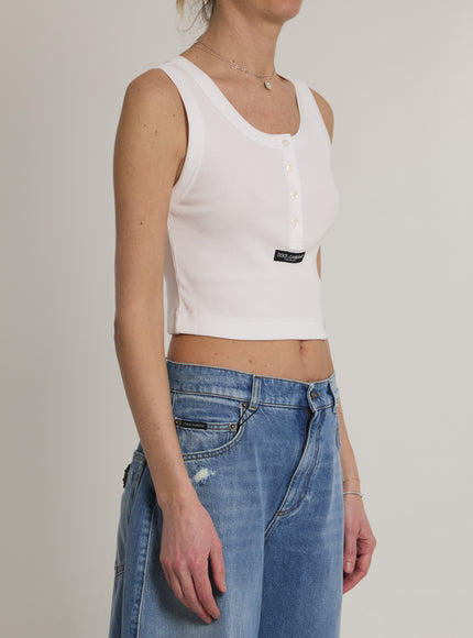 Dolce & Gabbana Ribbed Tank Top