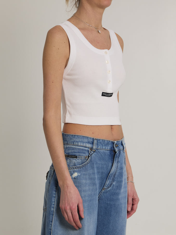 Dolce & Gabbana Ribbed Tank Top