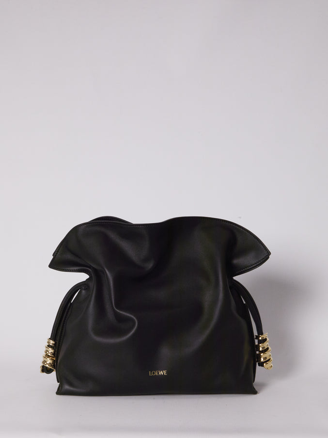 Loewe Coil Flamenco Clutch Bag QT Black
