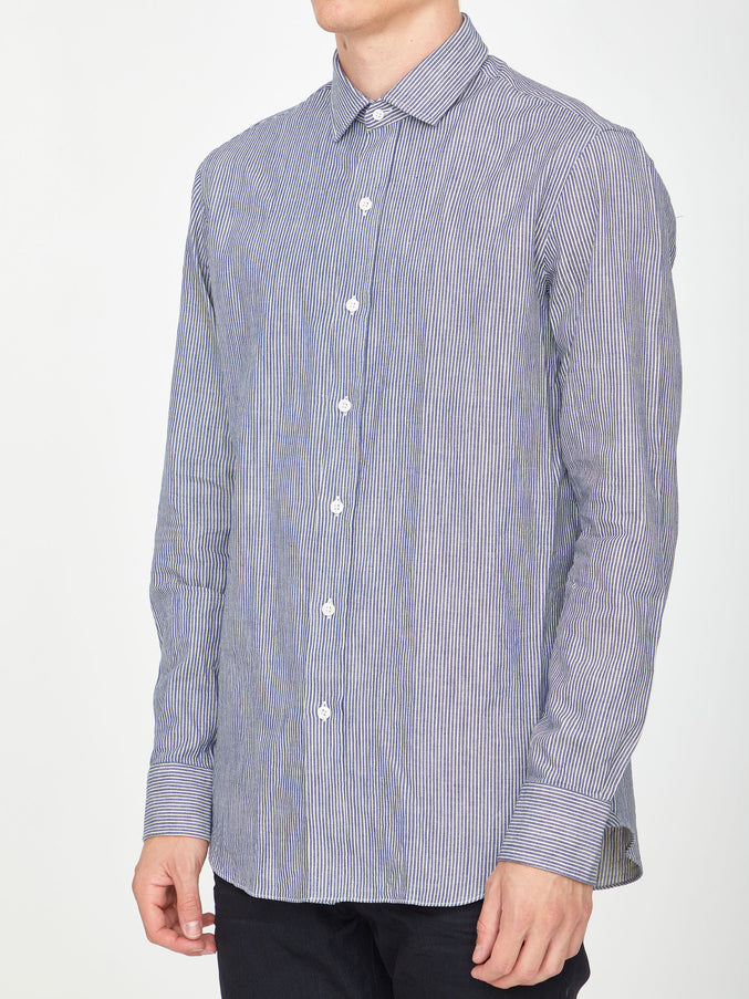 Salvatore Piccolo Striped Cotton Shirt
