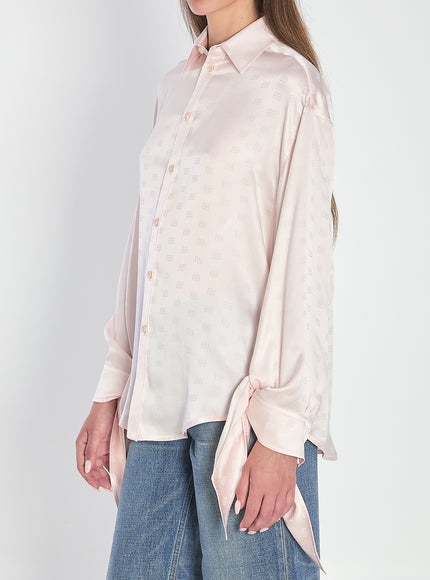 Balenciaga Silk Shirt With Knotted Cuffs