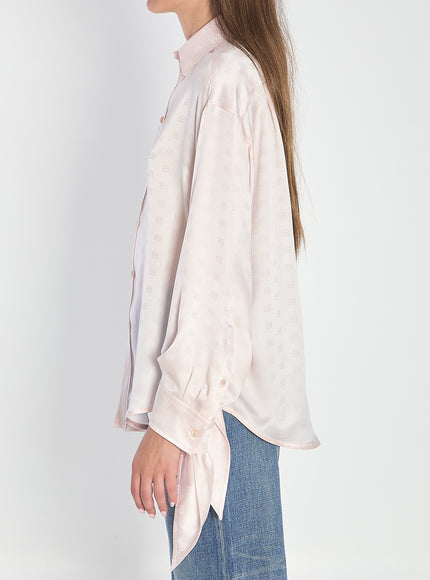 Balenciaga Silk Shirt With Knotted Cuffs