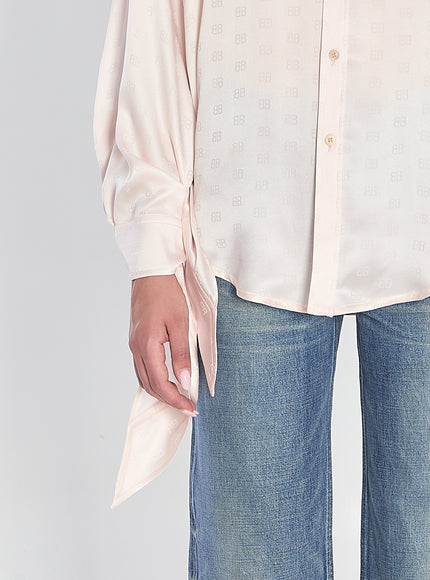 Balenciaga Silk Shirt With Knotted Cuffs