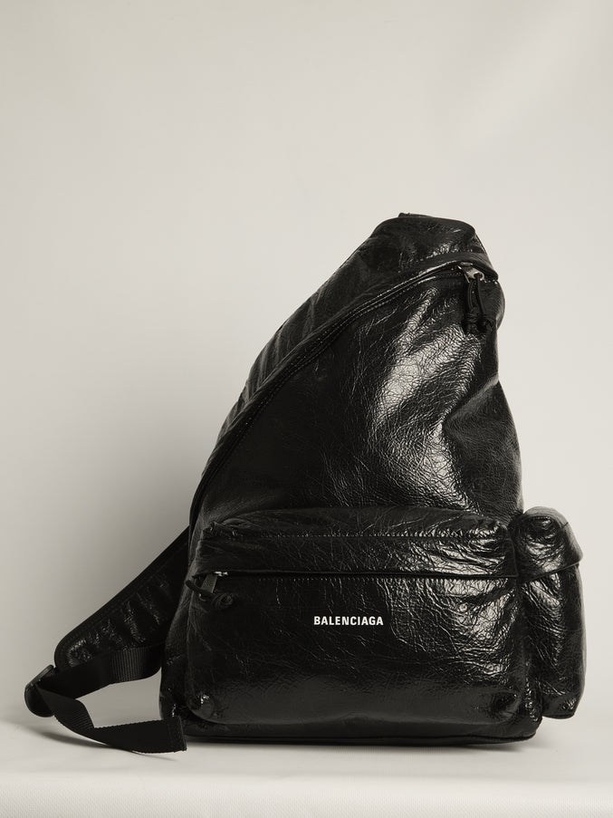 Balenciaga Asymmetric Explorer Backpack QT Black