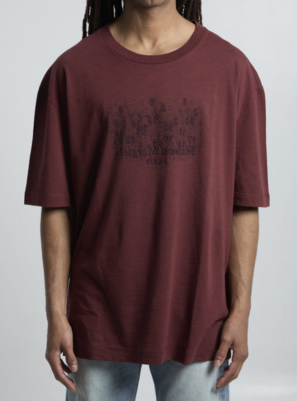 Maison Margiela Ultra-oversize T-shirt Bordeaux