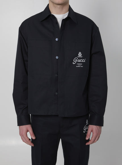 Gucci Cotton Twill Shirt Blue