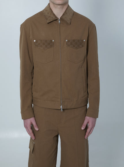 Gucci Camel Cotton Jacket Brown