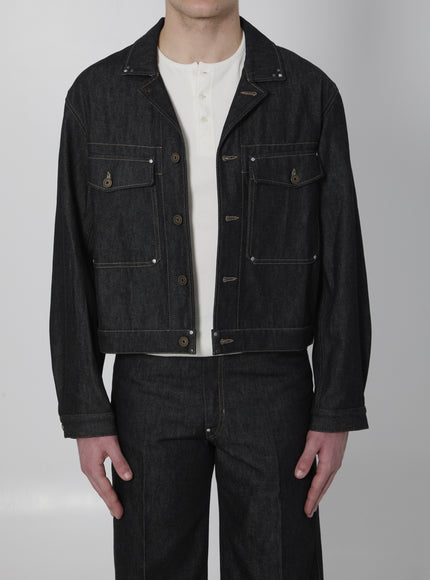 Lemaire Denim Trucker Jacket Grey