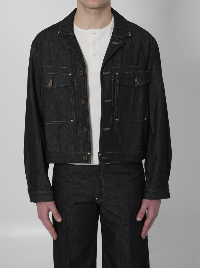 Lemaire Denim Trucker Jacket Grey