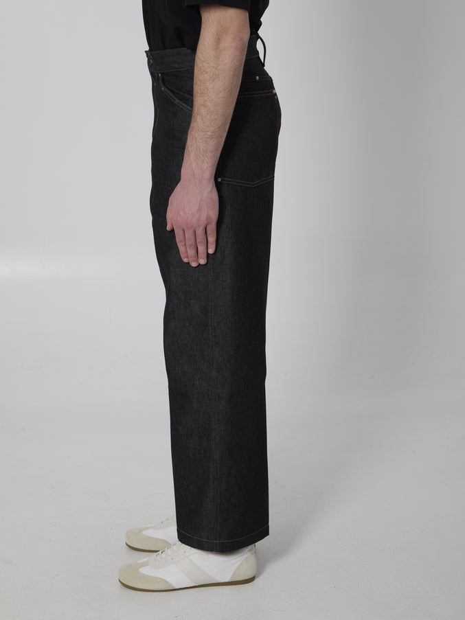 Lemaire Wide-leg Jeans With Studs