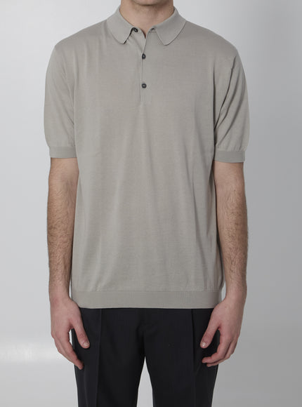 John Smedley Adrian Polo Shirt Grey