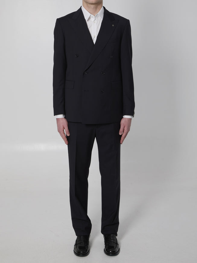 Tagliatore Super 110s Virgin Wool Double-breasted Suit Blue