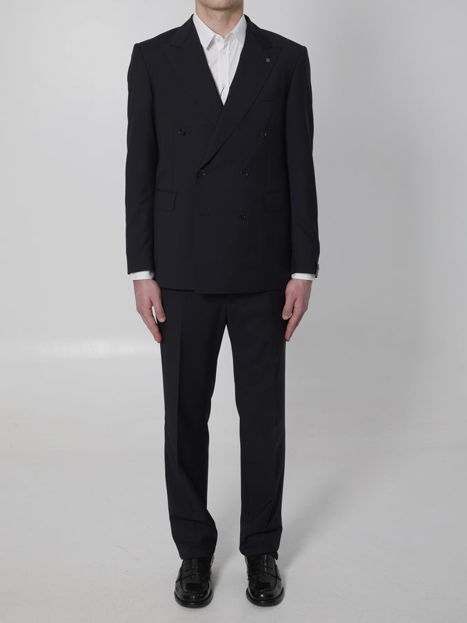 Tagliatore Super 110s Virgin Wool Double-breasted Suit Blue