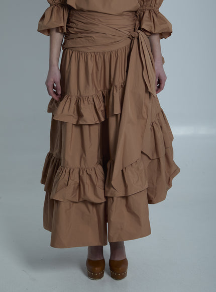 Chloe Maxi Skirt With Ruffles