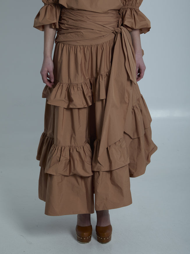 Chloe Maxi Skirt With Ruffles