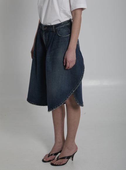 Balenciaga Dark Ocean Tulip Shorts