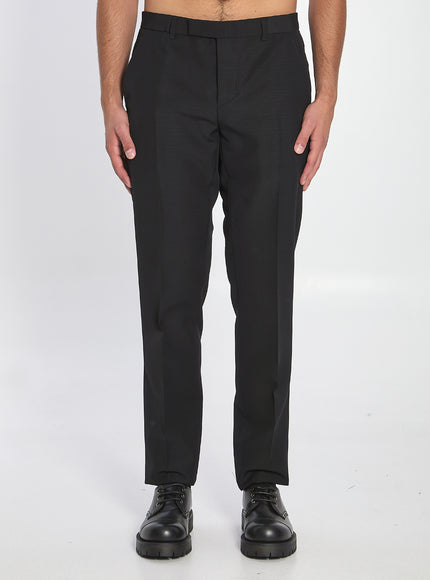 Dior Homme Tailored Trousers In Wool And Mohair Black