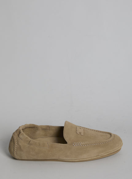 Celine Triomphe Loafer With Elastic Back Beige