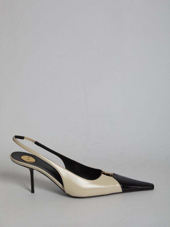 Saint Laurent Babylone Breteuil Pumps White