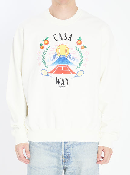 Casablanca Casa Way Mountain Sweatshirt White