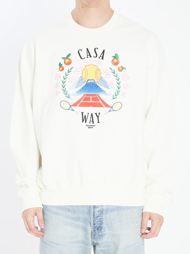 Casablanca Casa Way Mountain Sweatshirt White
