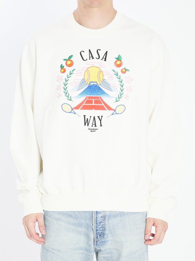 Casablanca Casa Way Mountain Sweatshirt White