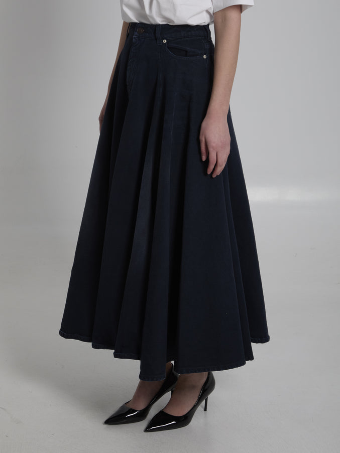 Balenciaga Godet Maxi Skirt