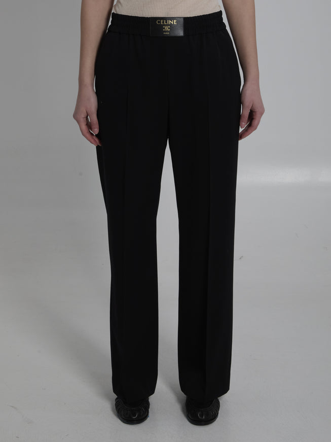 Celine Wool Twill Pants Black