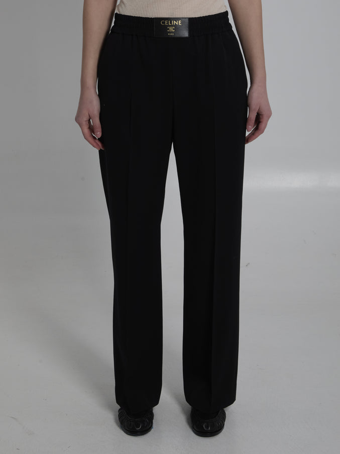 Celine Wool Twill Pants Black