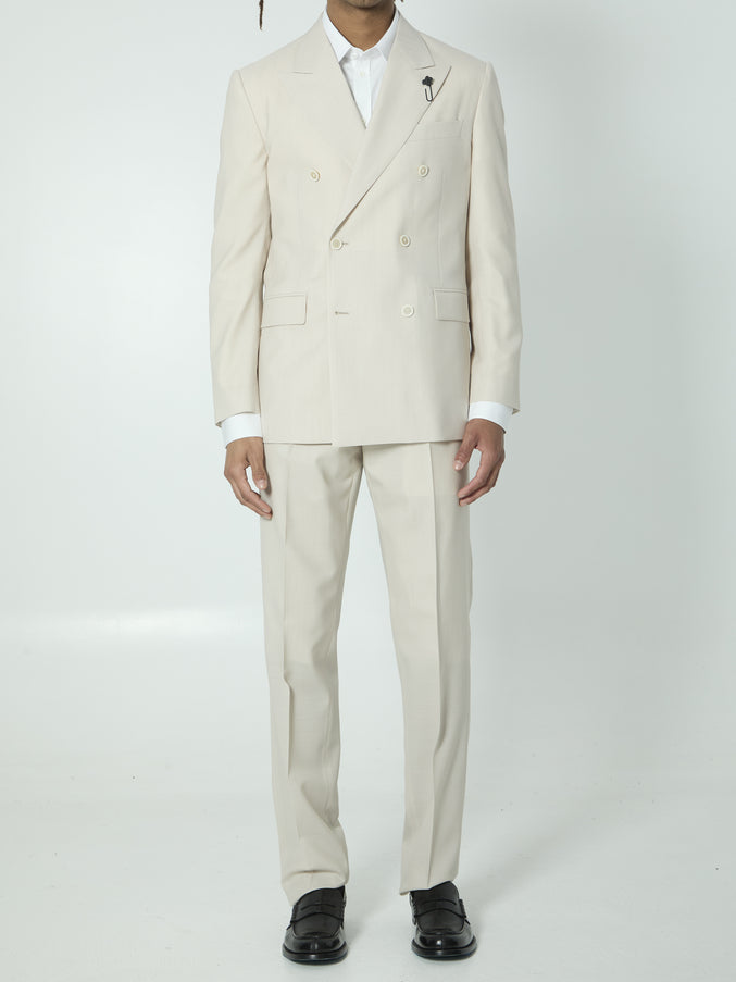 Lardini Feeling Double-breasted Suit Beige