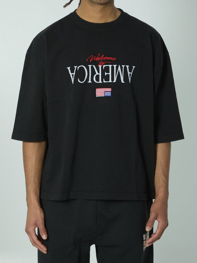 Willy Chavarria Welcome To America T-shirt Black