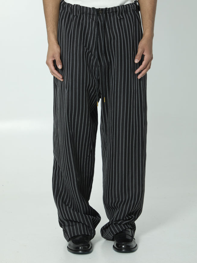 Willy Chavarria Toluca Striped Pants Black
