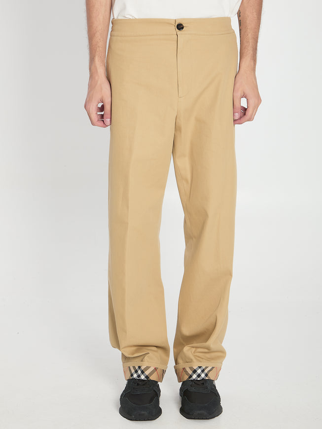 Burberry Trousers With Elastic Band Beige