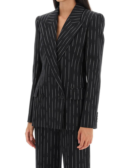 Alexander Mcqueen broken pinstripe jacket