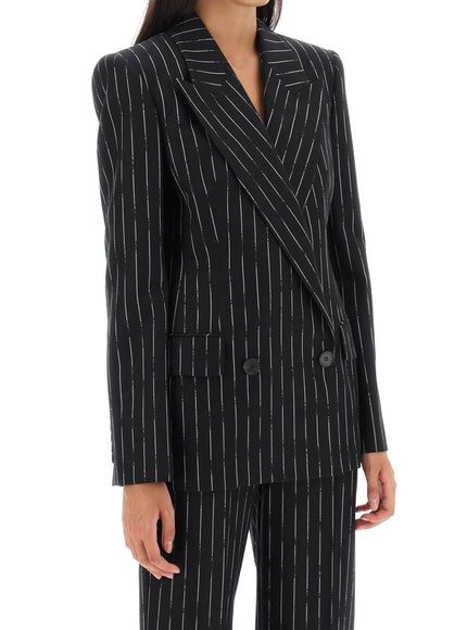 Alexander Mcqueen broken pinstripe jacket