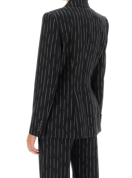 Alexander Mcqueen broken pinstripe jacket