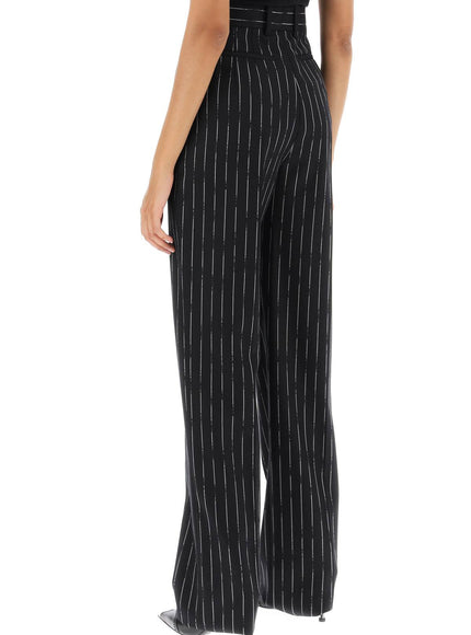 Alexander Mcqueen broken pinstripe trousers