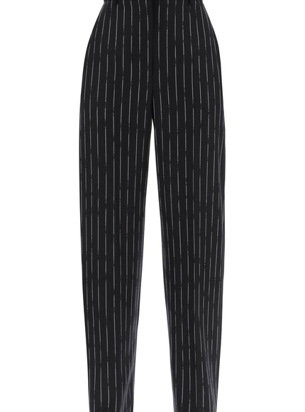 Alexander Mcqueen broken pinstripe trousers