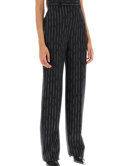 Alexander Mcqueen broken pinstripe trousers