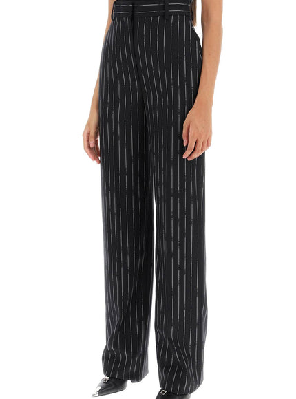 Alexander Mcqueen broken pinstripe trousers